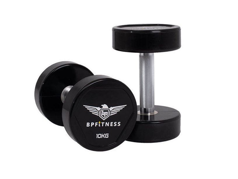 CPU Jiuli style leather grain round head dumbbell (1)