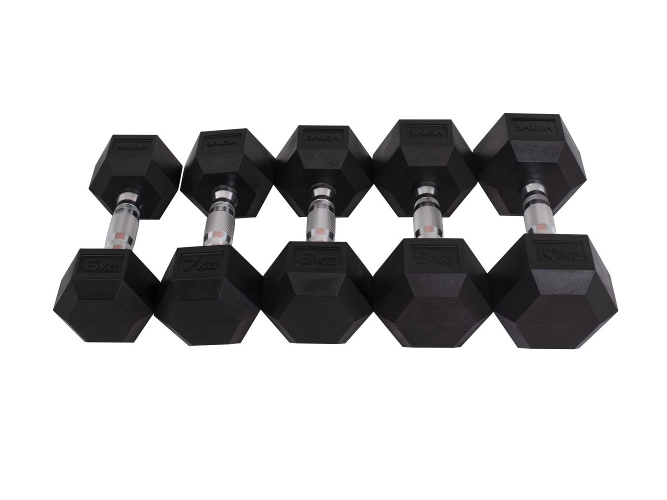 HEX RUBBER  DUMBBELLS (7)